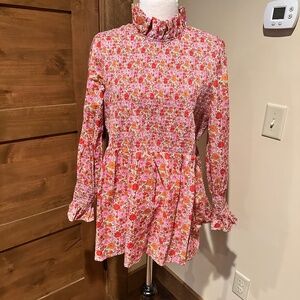 Tuckernuck blushing bouquet 3/4 sleeve Rowan blue NWOT XXL